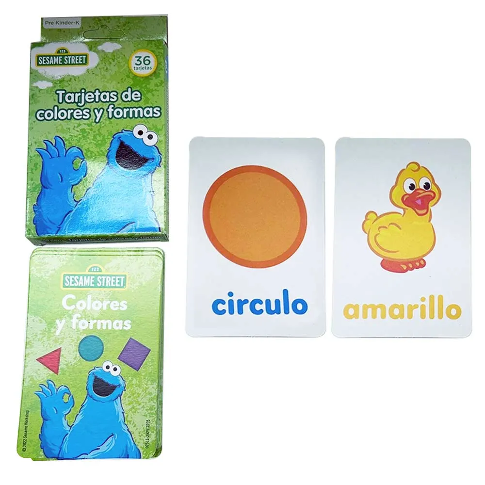 144 Spanish Flash Cards Kid Toddler Prek-K Learn Shape Color Number ABC Educate