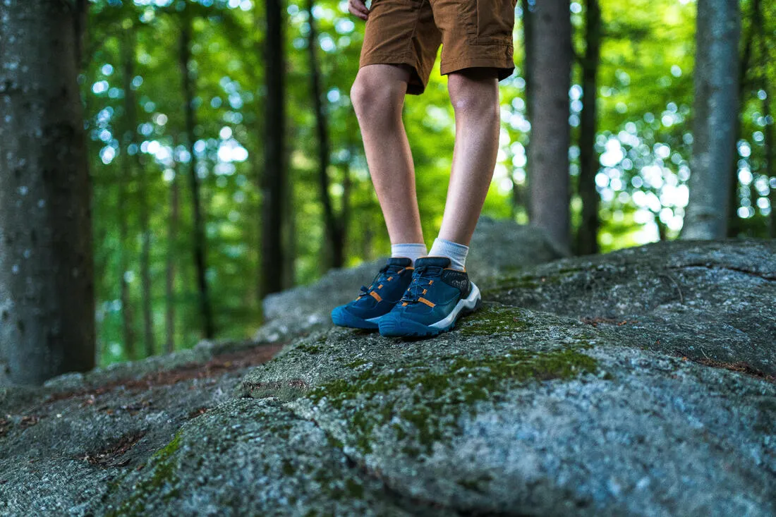 2 pairs of kids’ hiking socks MH100
