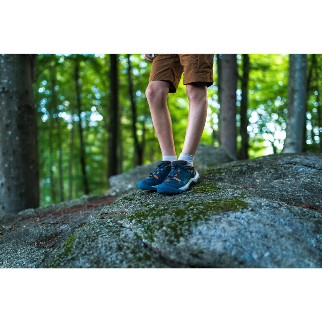 2 pairs of kids’ hiking socks MH100