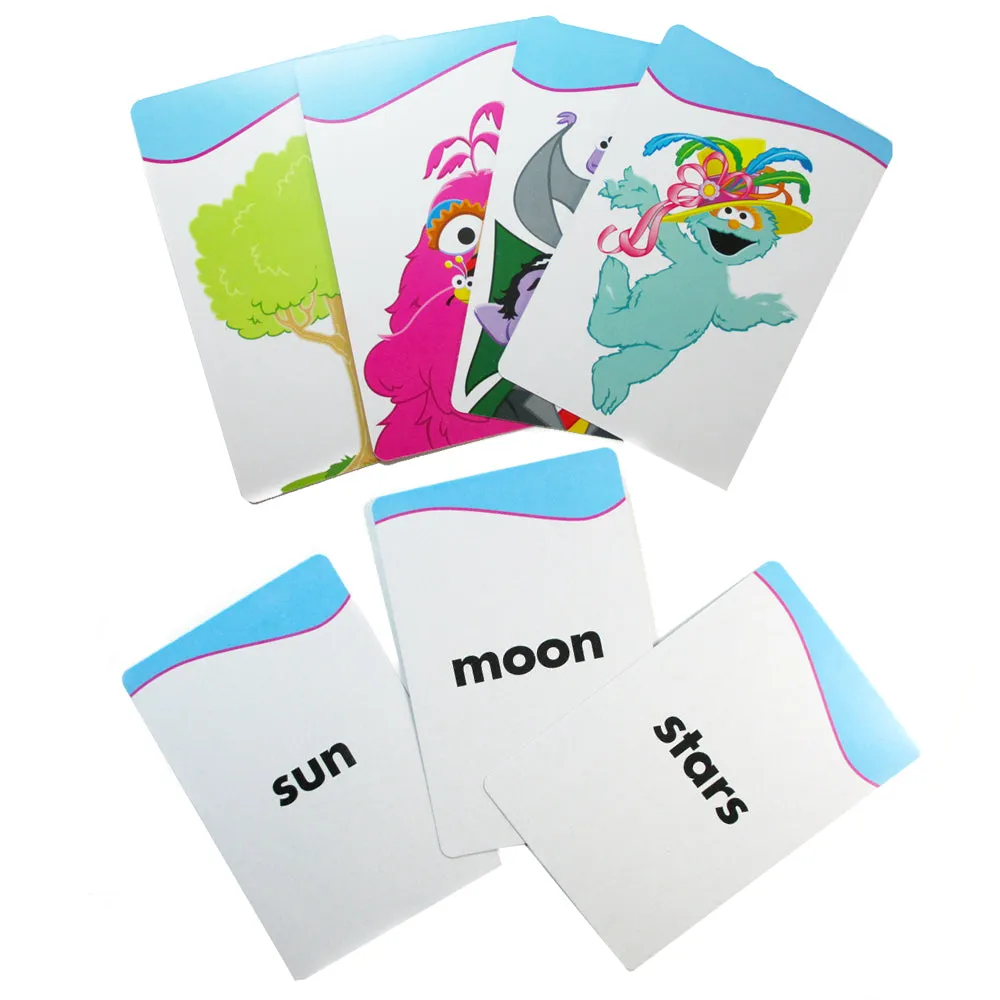 2X Sesame Street Flash Card Beginning Words Fun Game Kid Learn Practice Toddlers