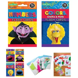 2X Sesame Street Flash Card Beginning Words Fun Game Kid Learn Practice Toddlers
