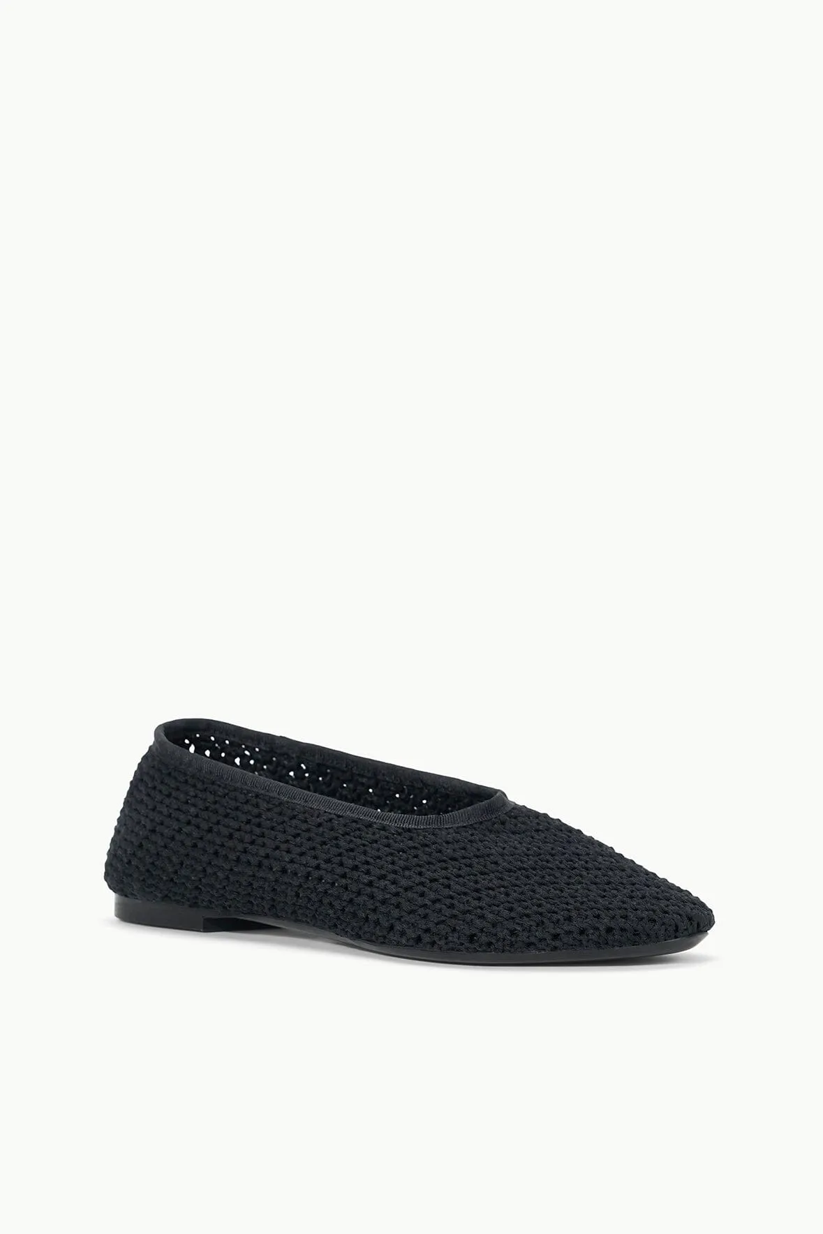 ALBA BALLET FLAT | BLACK CROCHET