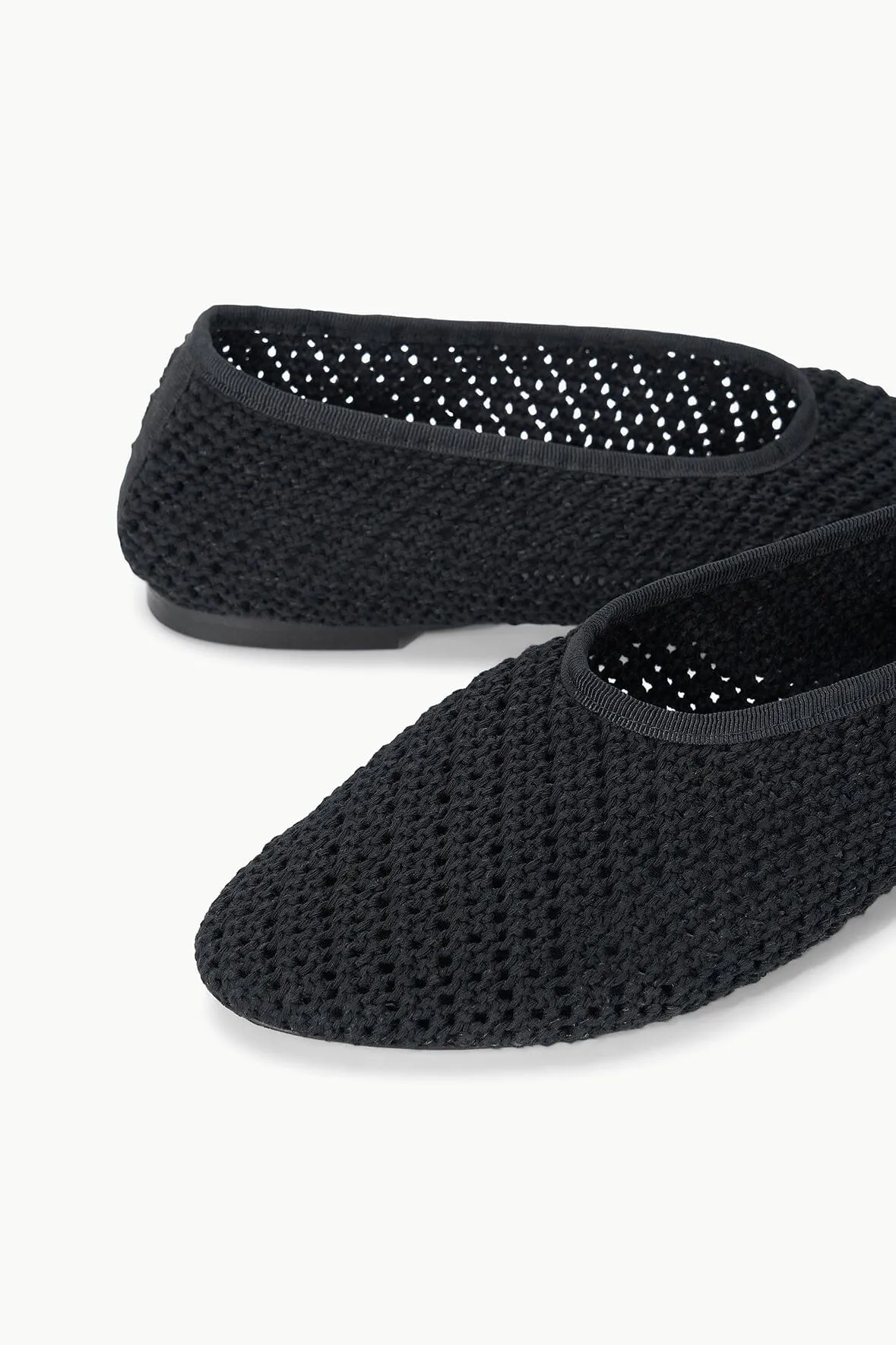ALBA BALLET FLAT | BLACK CROCHET