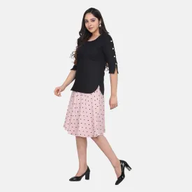 Black Cotton with Linen  Women's Top