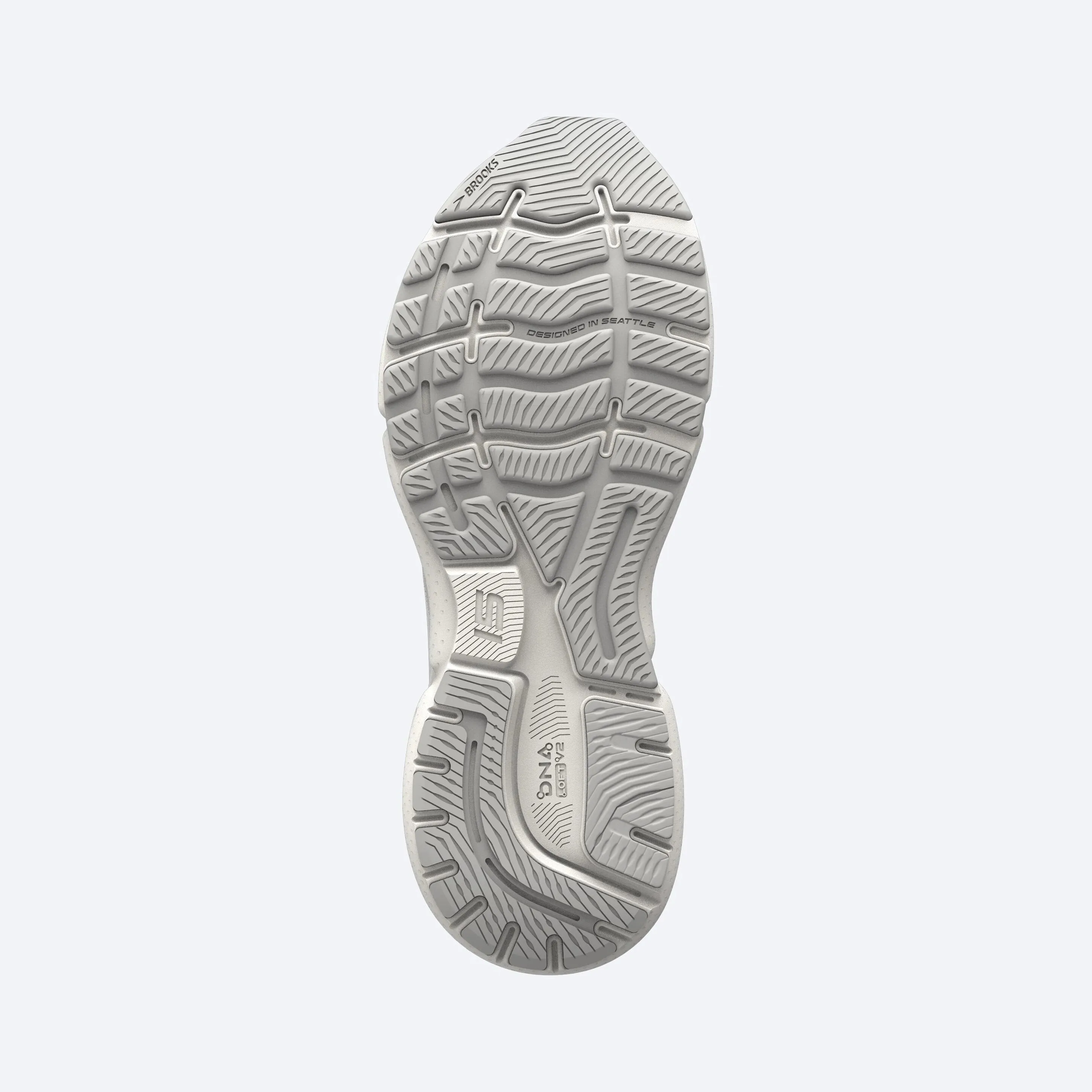 Brooks Women's Ghost 15 Running Shoe - Oyster/Alloy/White 1203801B112