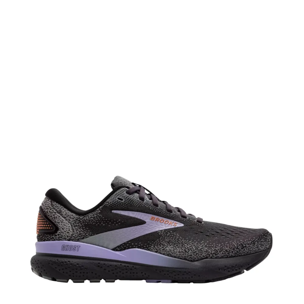 Brooks Women's Ghost 16 Sneaker in Ebony/Lavender/Copper