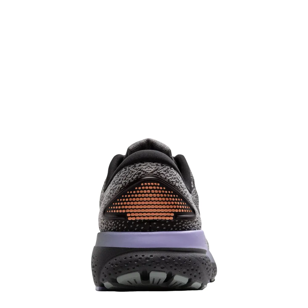 Brooks Women's Ghost 16 Sneaker in Ebony/Lavender/Copper