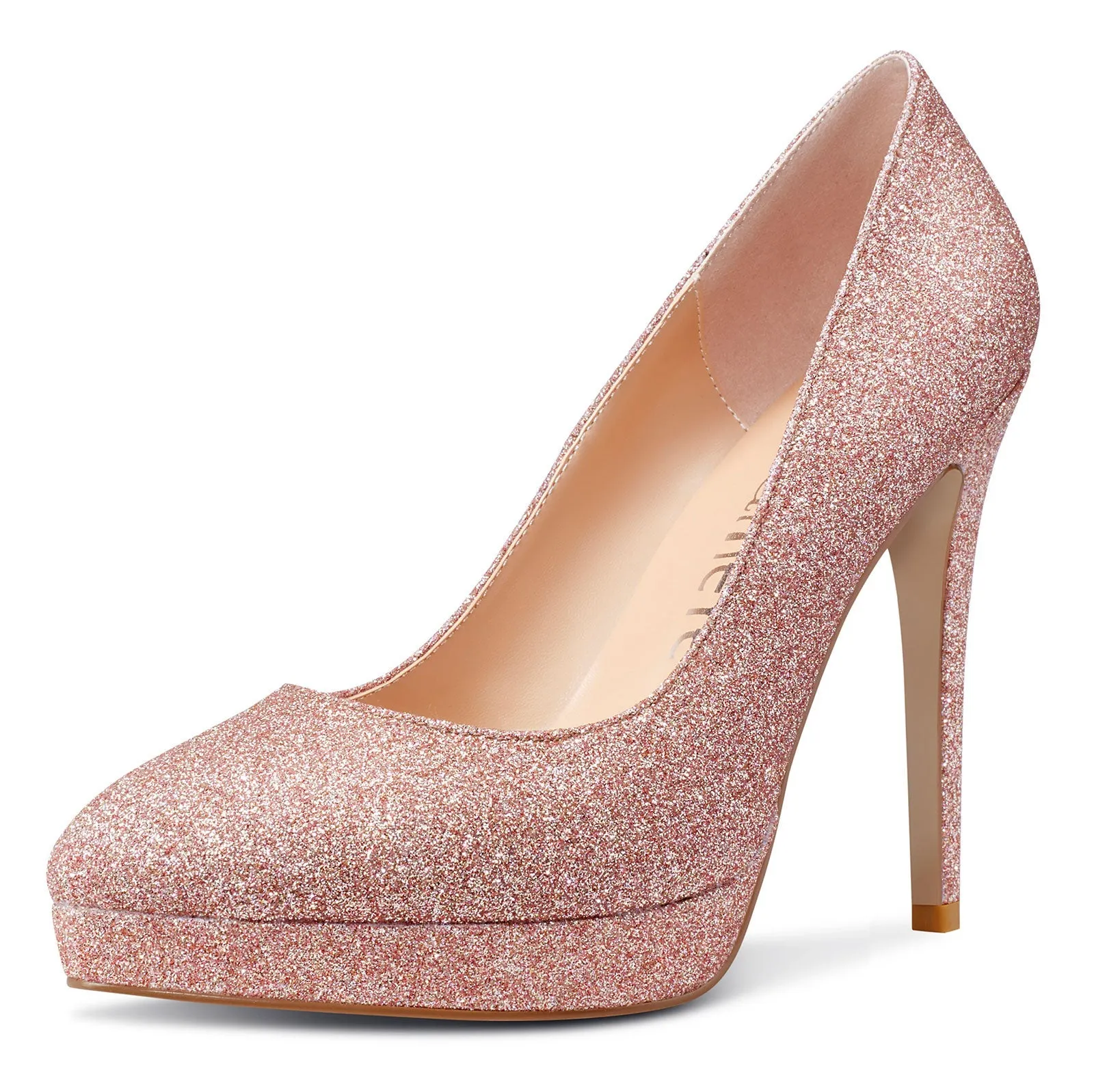 CASTAMERE Womens High Heels Platform Pumps Slip-on Stilettos 12CM Heel Office Dress Fashion Shoes
