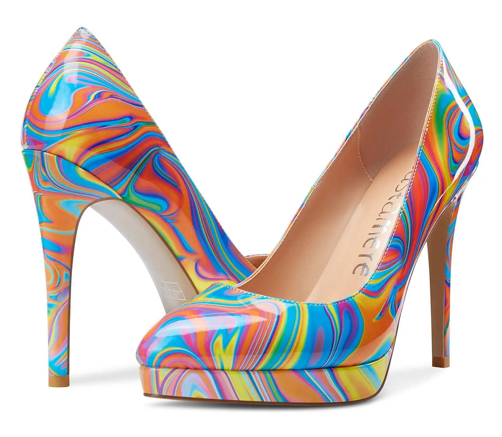 CASTAMERE Womens High Heels Platform Pumps Slip-on Stilettos 12CM Heel Office Dress Fashion Shoes