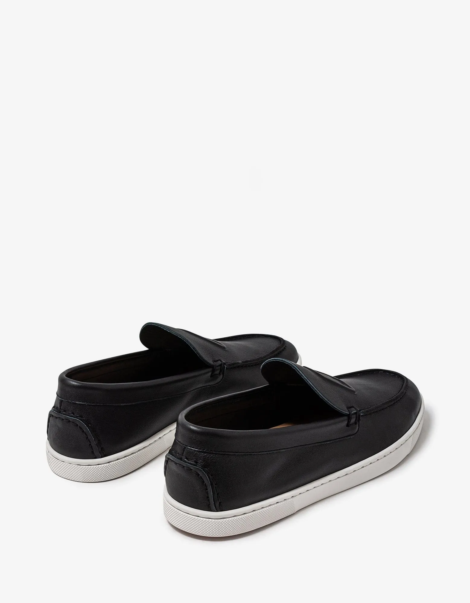 Christian Louboutin Varsiboat Black Leather Boat Shoes