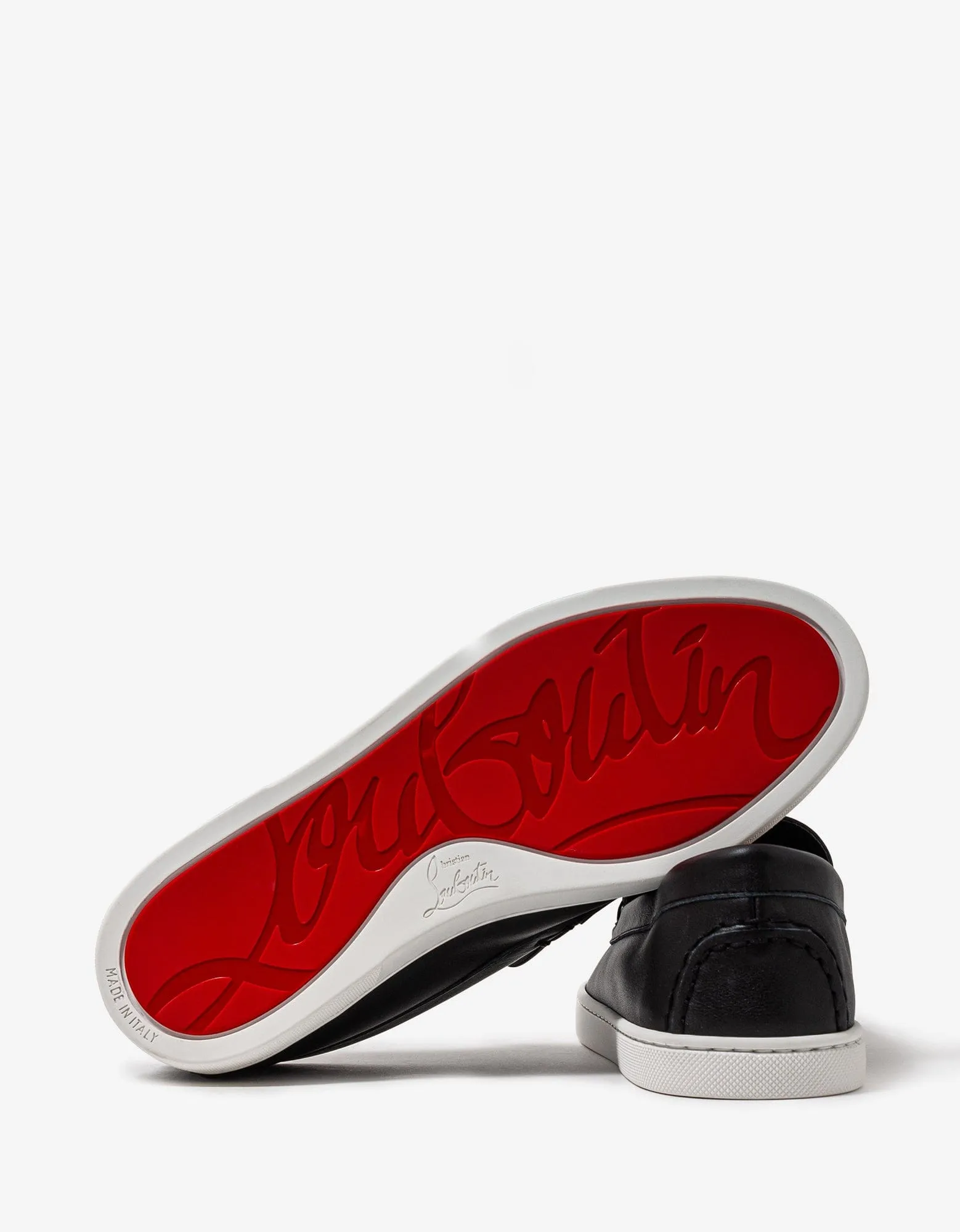 Christian Louboutin Varsiboat Black Leather Boat Shoes