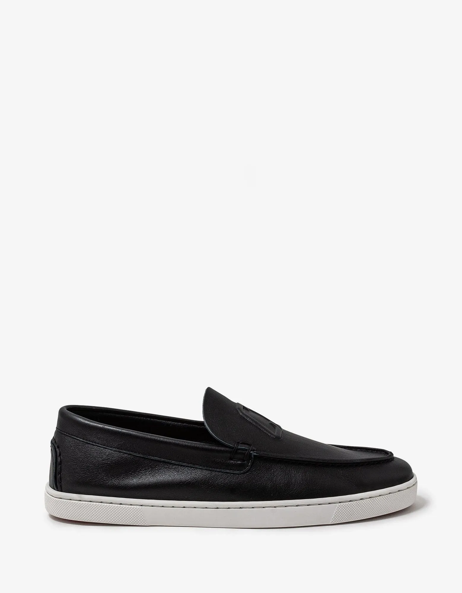 Christian Louboutin Varsiboat Black Leather Boat Shoes