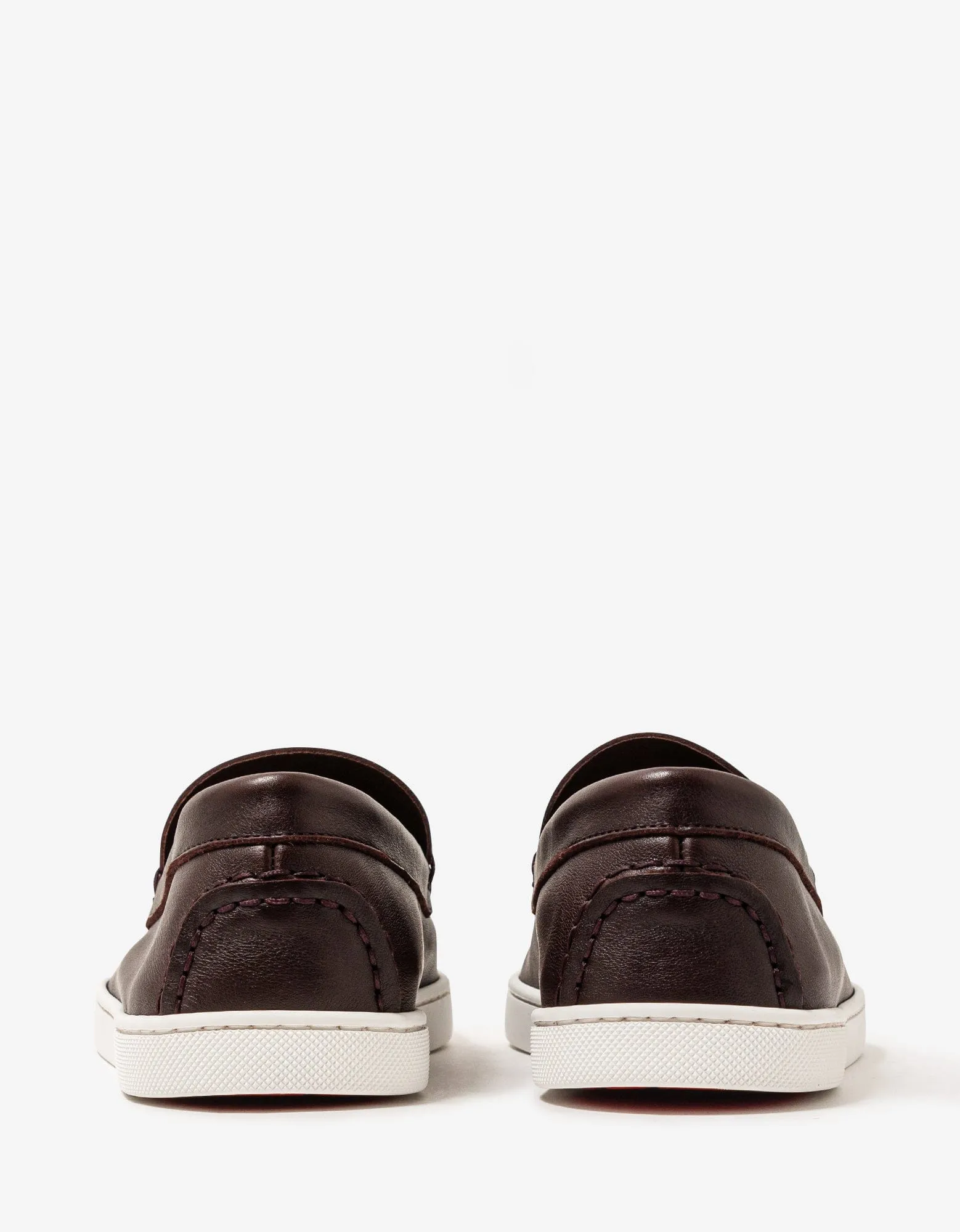 Christian Louboutin Varsiboat Brown Leather Boat Shoes