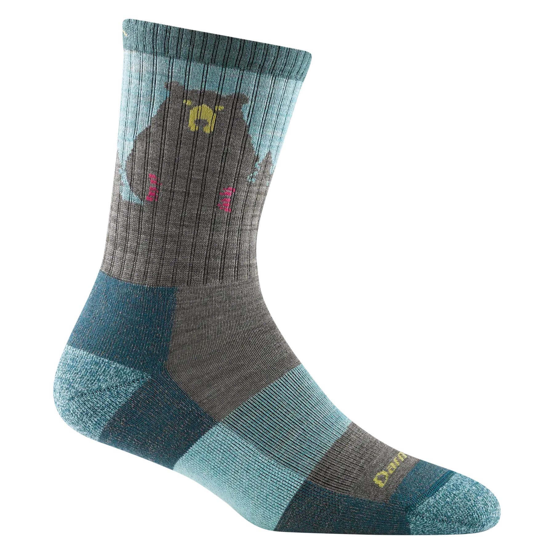 Darn Tough Women's Bear Town Micro Crew Lightweight Hiking Sock - Aqua