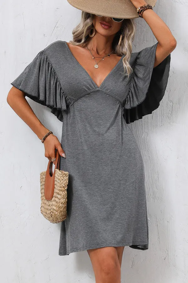 Fashion Print Strapless Trendy Tie Waist Casual Dress