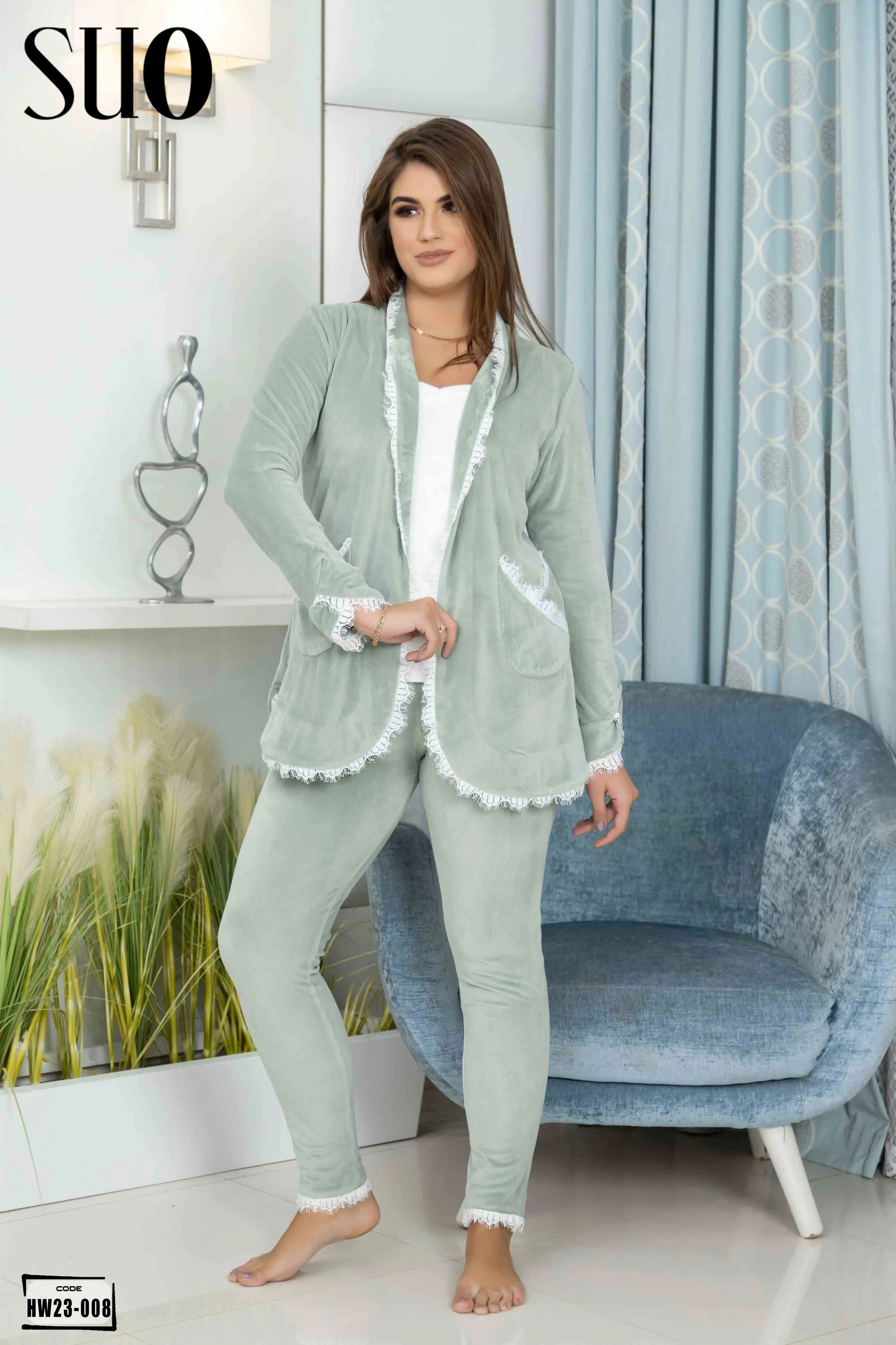 Femine 3 Piece Pijama Set