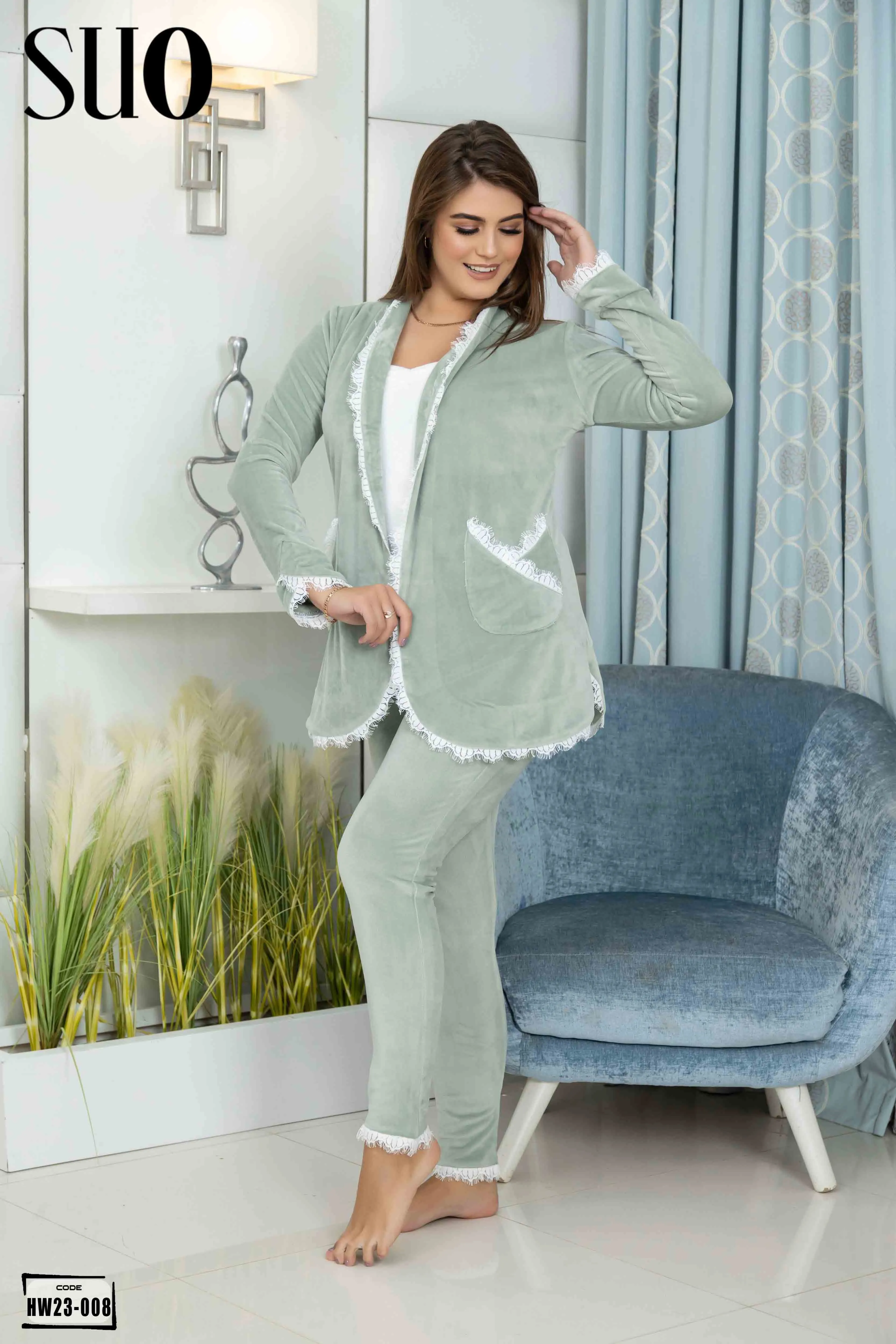 Femine 3 Piece Pijama Set