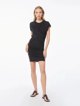 Frame - Shirred Muscle Dress in Noir