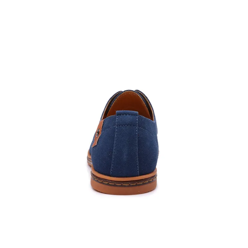 Men British Style Suede Oxfords Lace Up Business Formal Casual Shoes