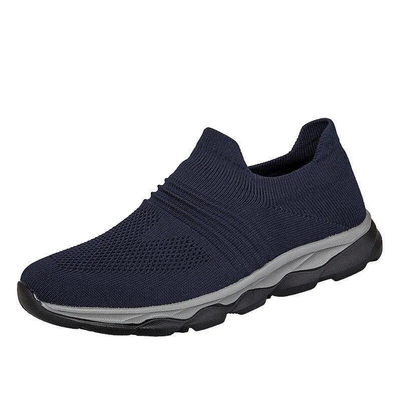 Men/Women Flyknit Breathable Sneakers Slip On Shoes