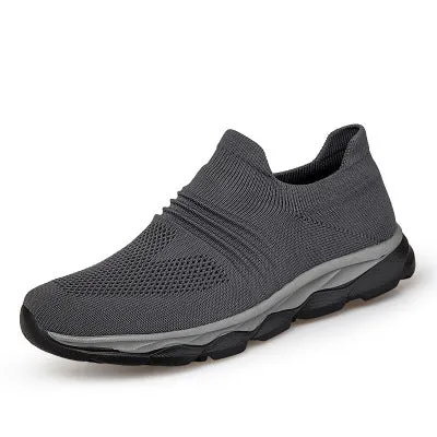 Men/Women Flyknit Breathable Sneakers Slip On Shoes