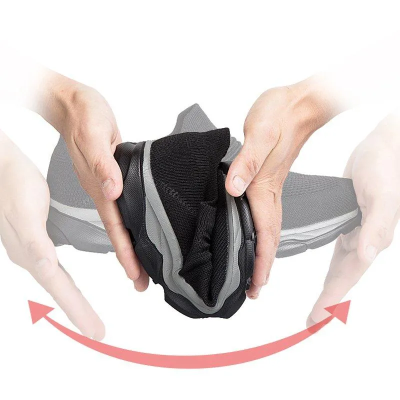 Men/Women Flyknit Breathable Sneakers Slip On Shoes