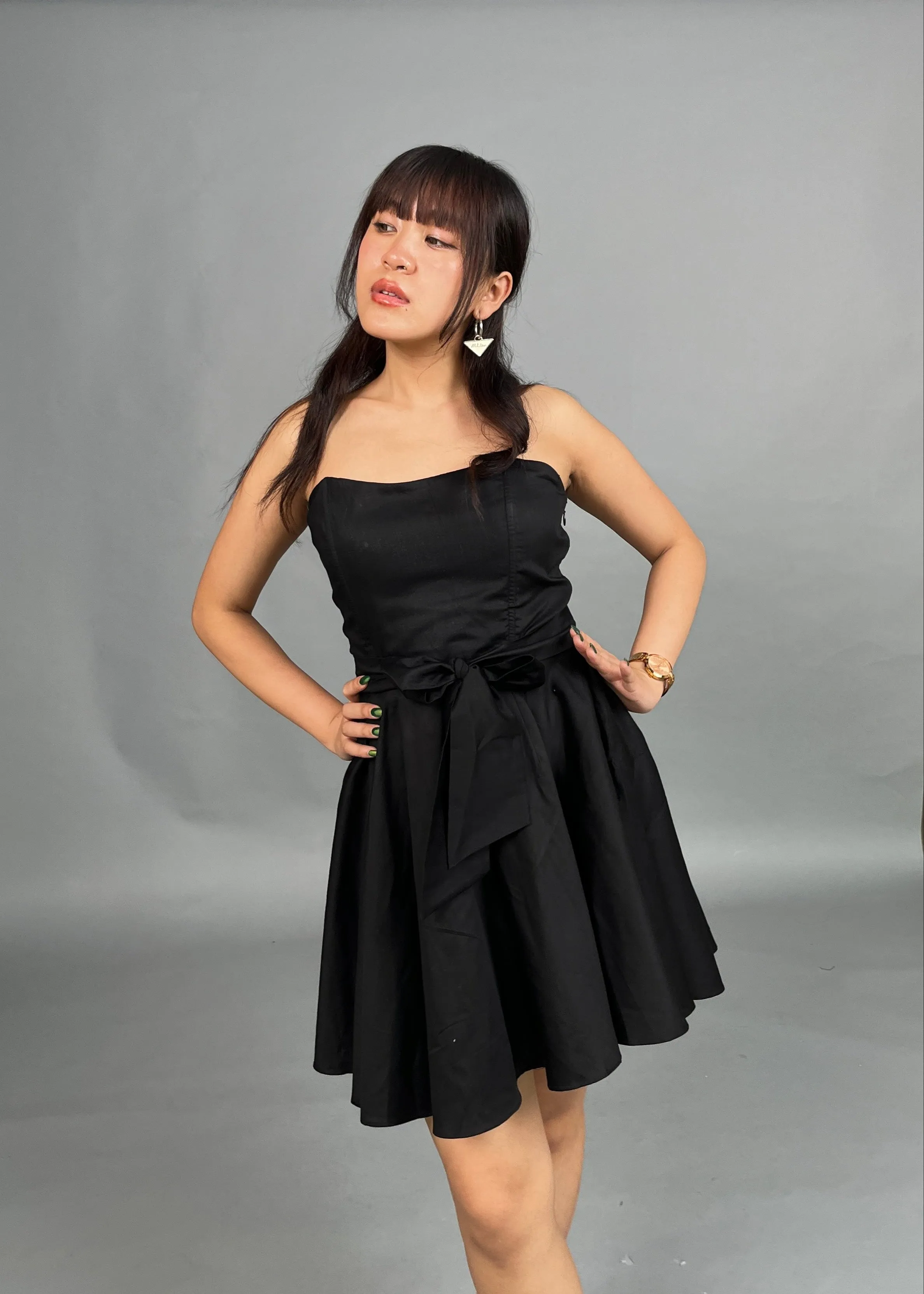 Moira Black Corset Dress