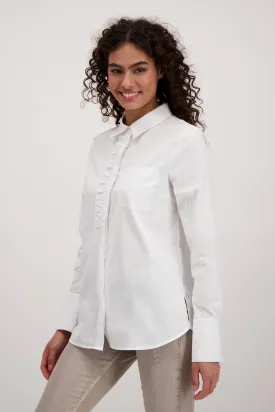 Monari L/S Collared Shirt with Frills M806566