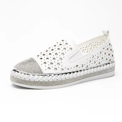 New Style Women Genuine Leather Creepers Flats