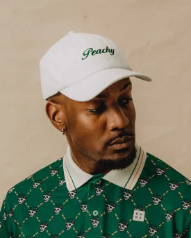 Peachy Dad Hat - White