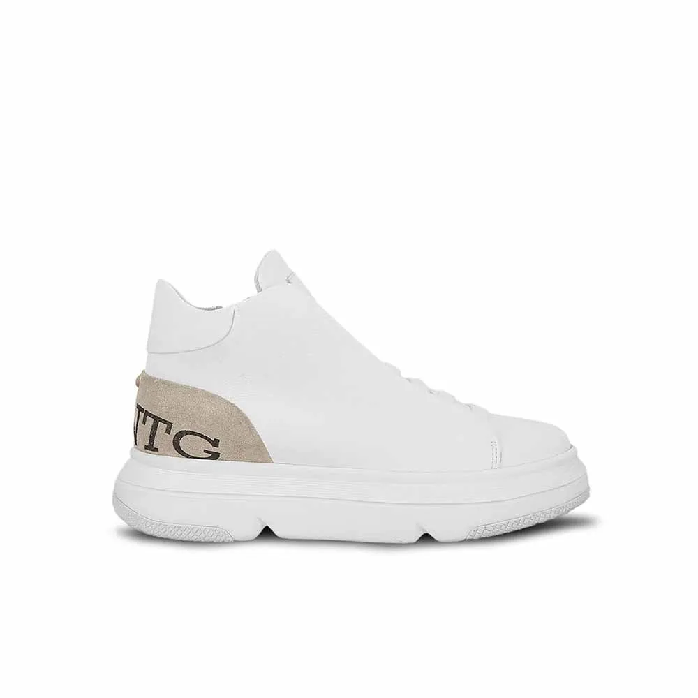 Saint G White Leather Handcrafted Sneakers