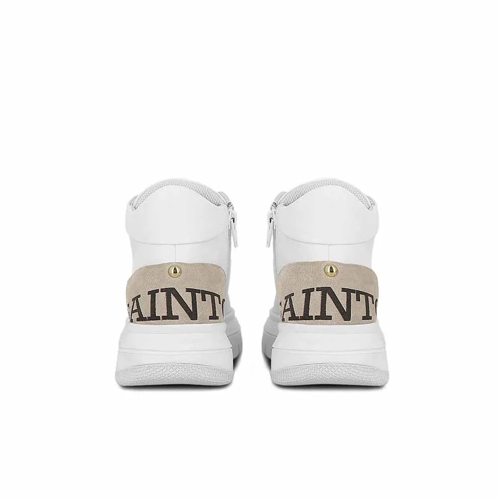 Saint G White Leather Handcrafted Sneakers