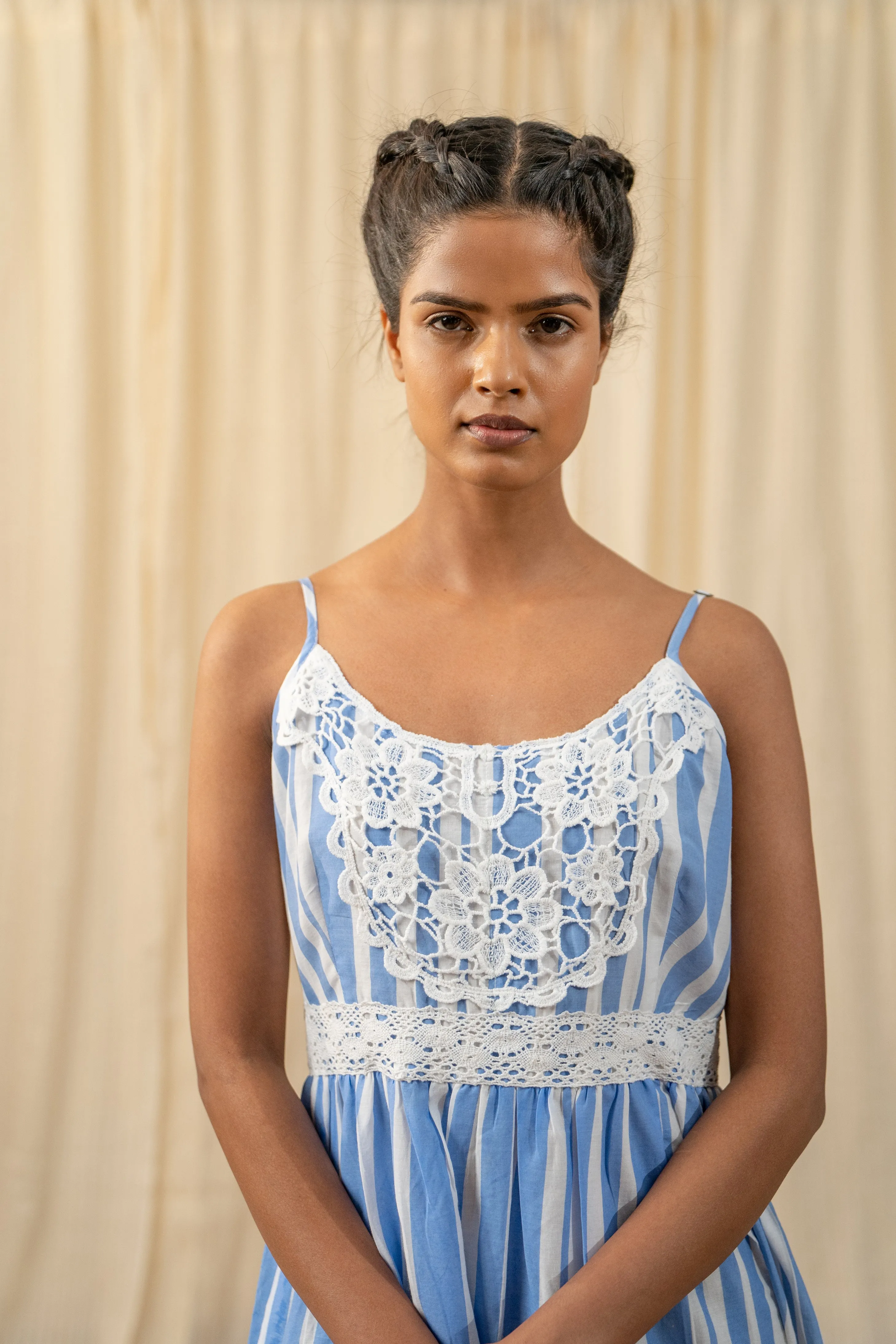 Stripe Blue Lace Maxi