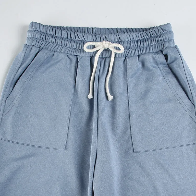 Wide-Leg Drawstring Lounge Pants