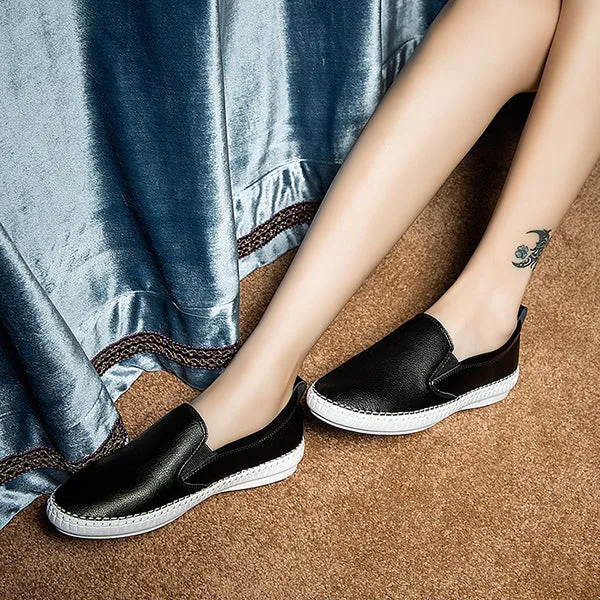 Women Casual Lace Up White Flat Shoes