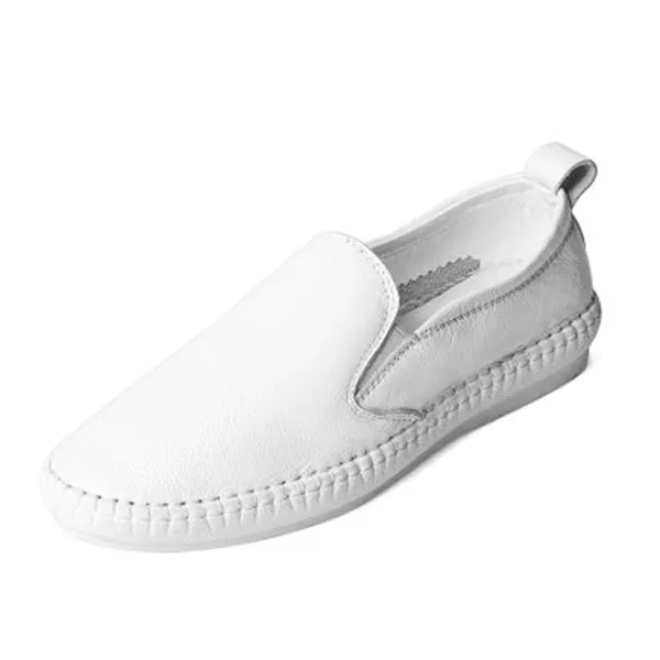 Women Casual Lace Up White Flat Shoes